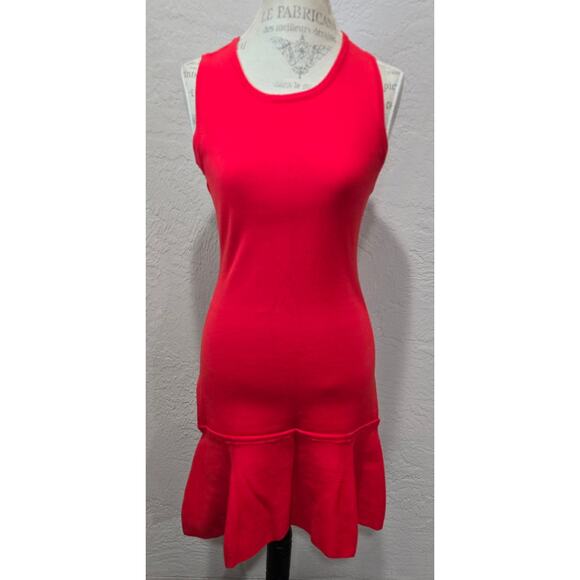 Just Fab Bandage Red Tank Top Fit And Flare Mini Holiday Party Women's Dress - Picture 12 of 12